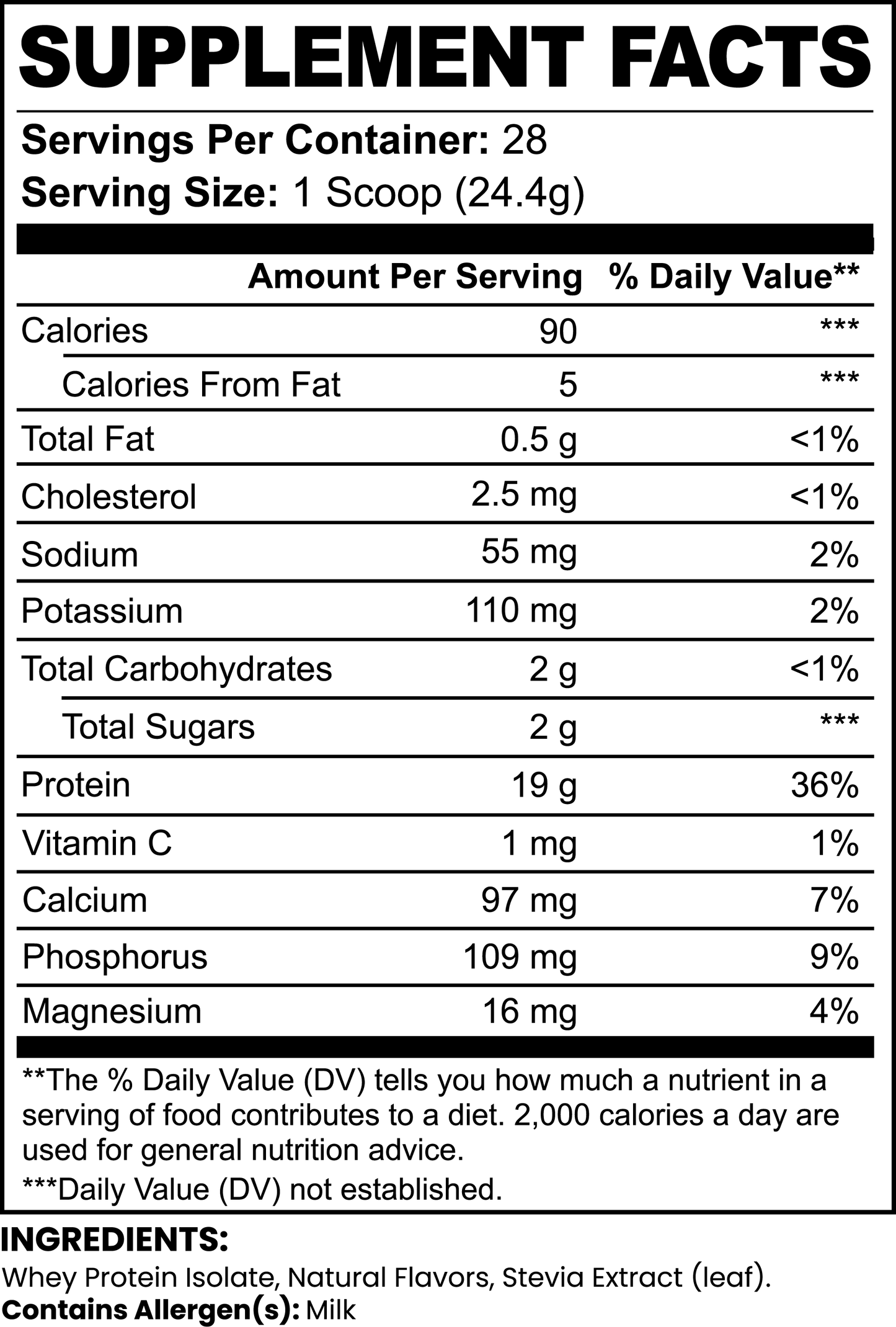 100% Whey Protein Isolate (Vanilla)