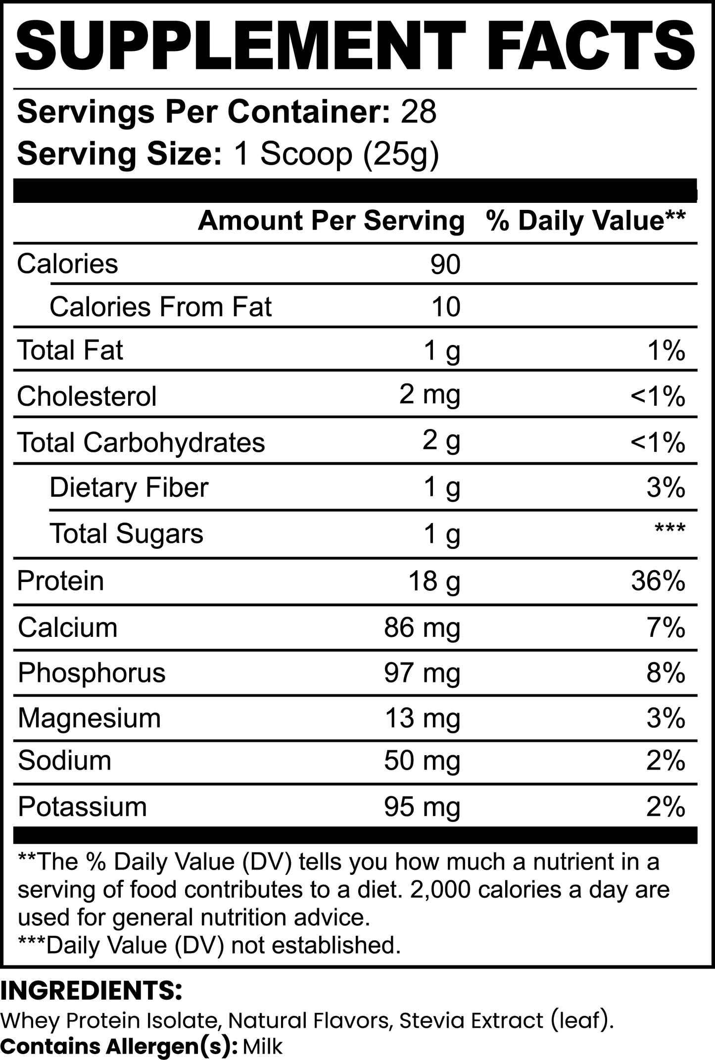 100% Whey Protein Isolate (Chocolate)