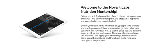 Nutrition Mentorship self-directed book PLUS 6 30:00 Skype Sessions***